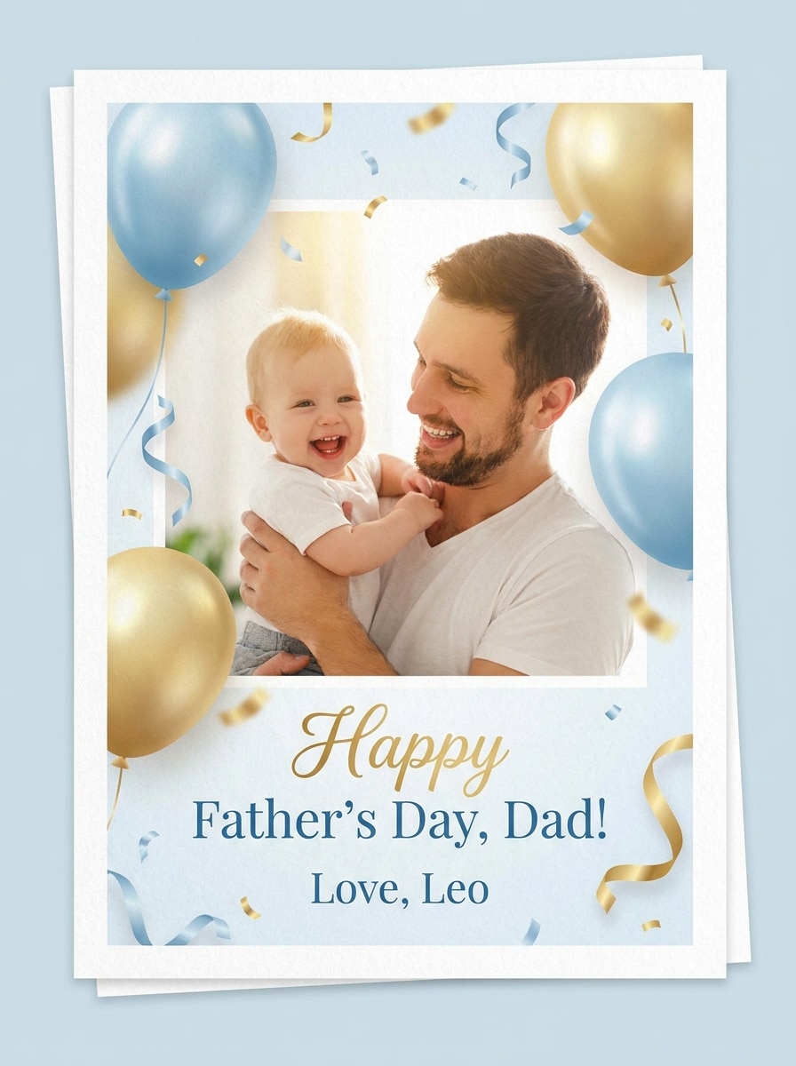 Balloons and Confetti Card