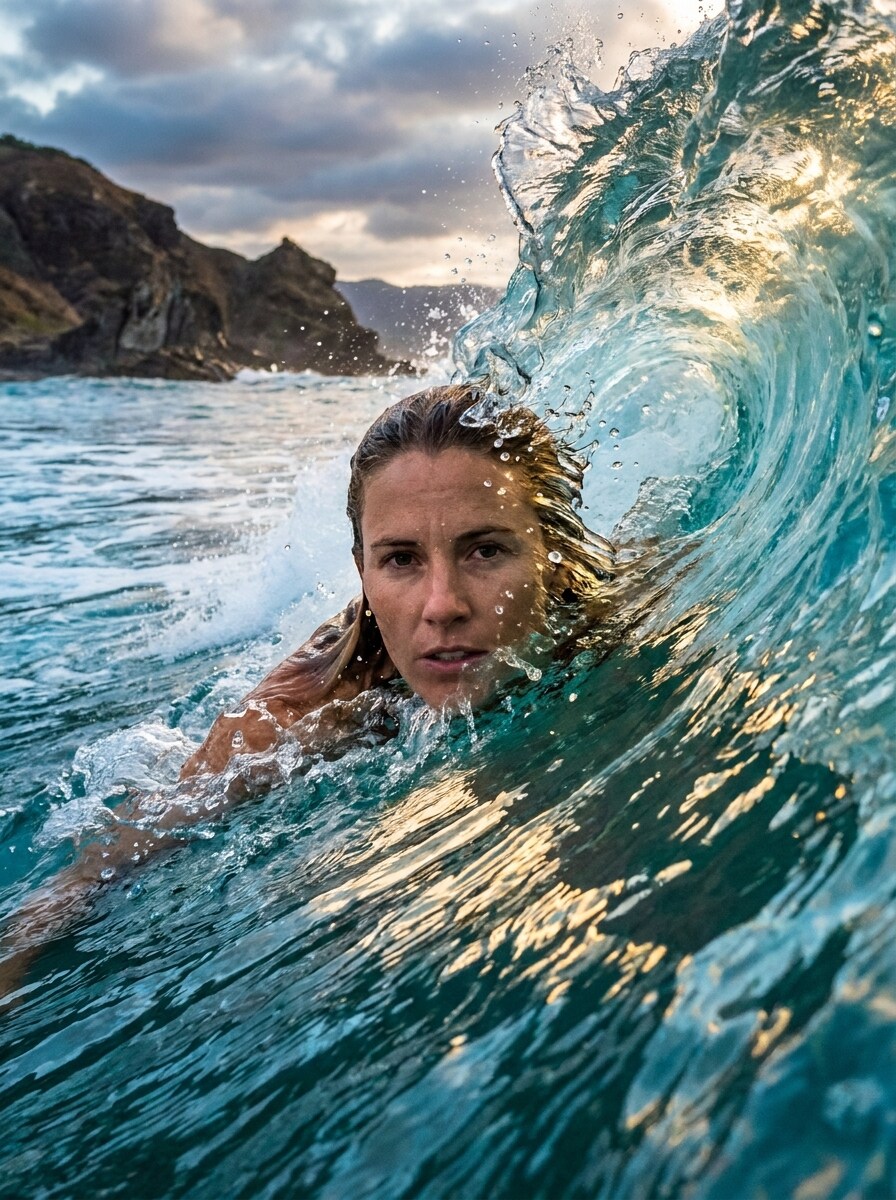 Barrel Wave Portrait