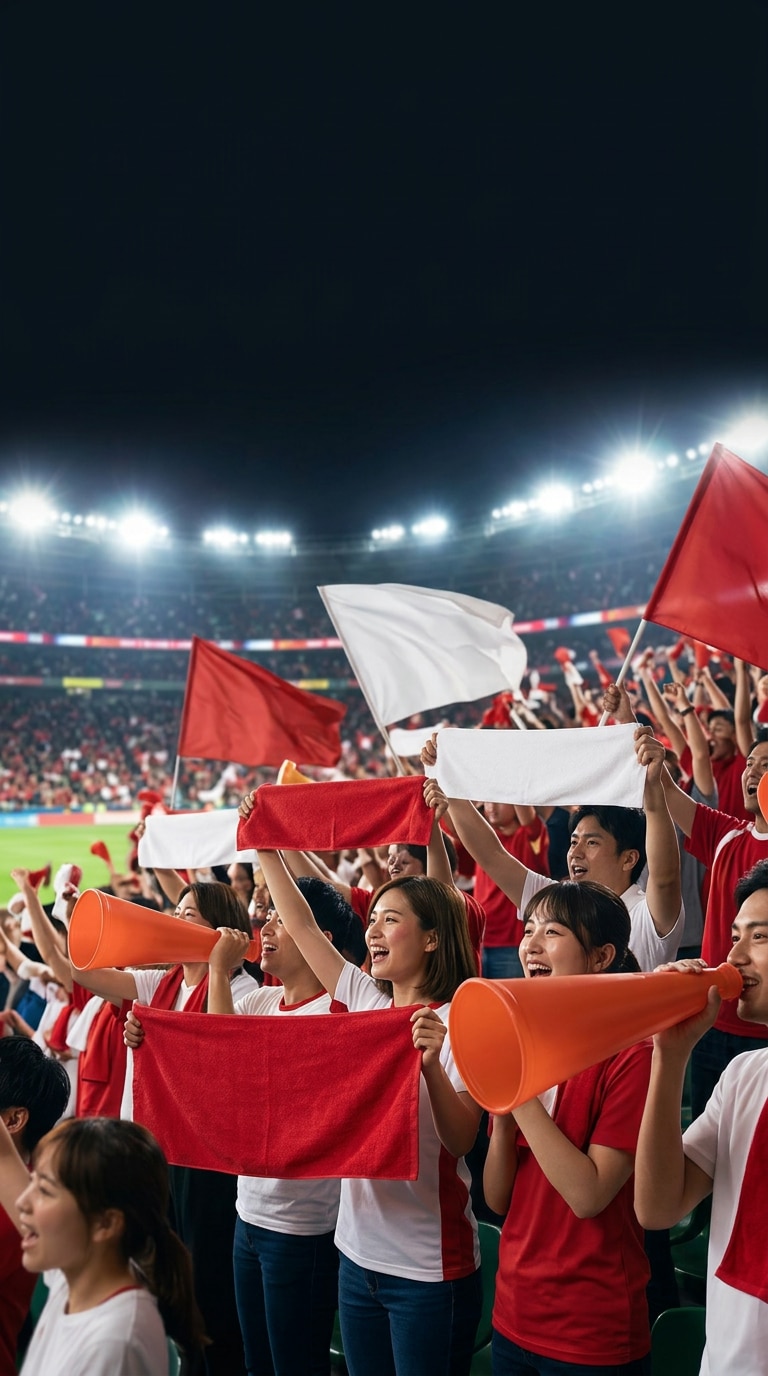 Vertical Sports Cheering Social Image Prompt
