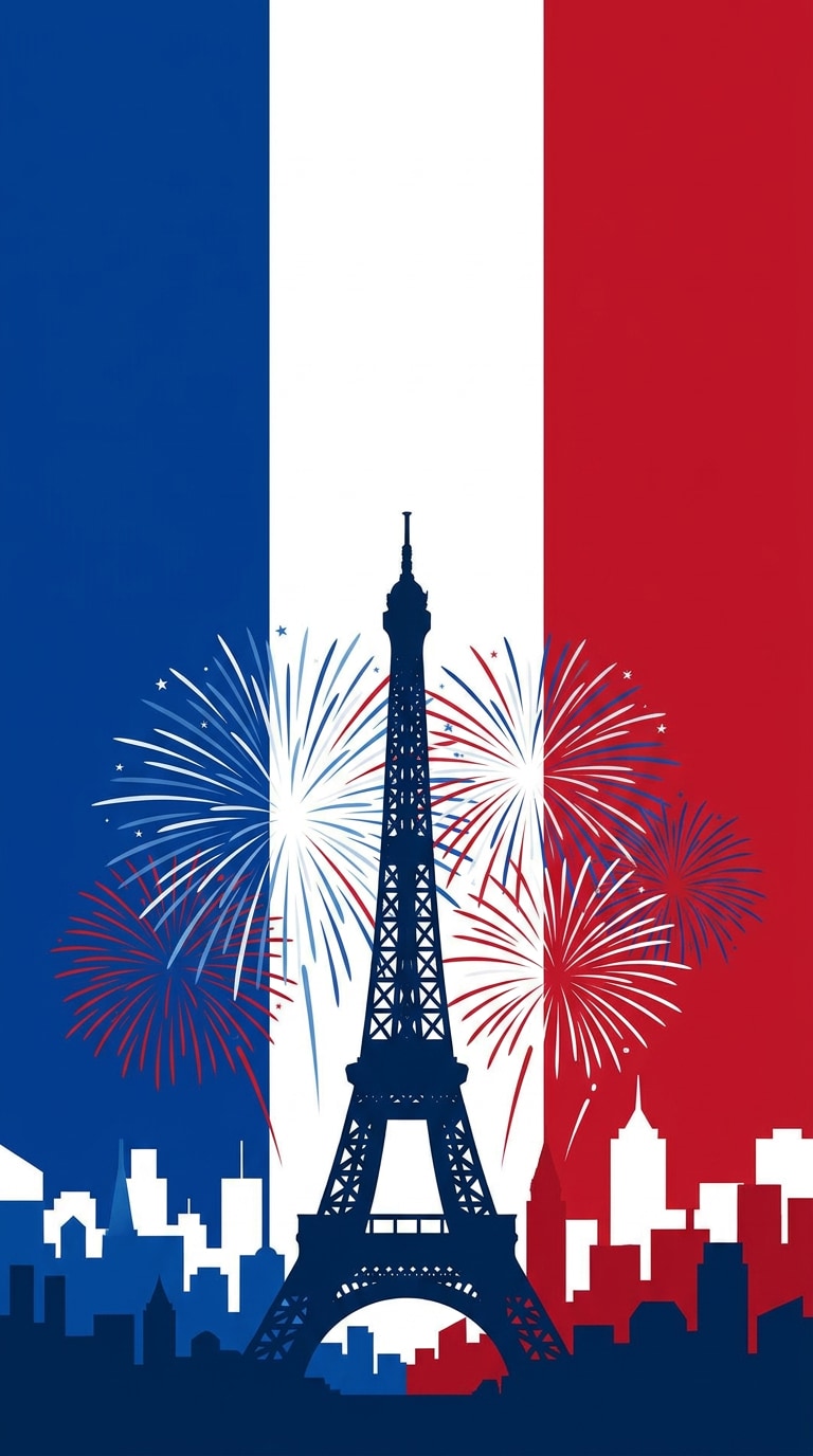 Bastille Day poster prompt example