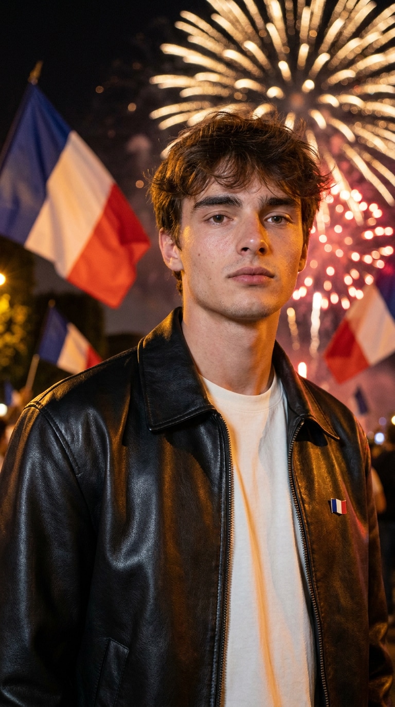 Transform portrait into Bastille Day scene prompt