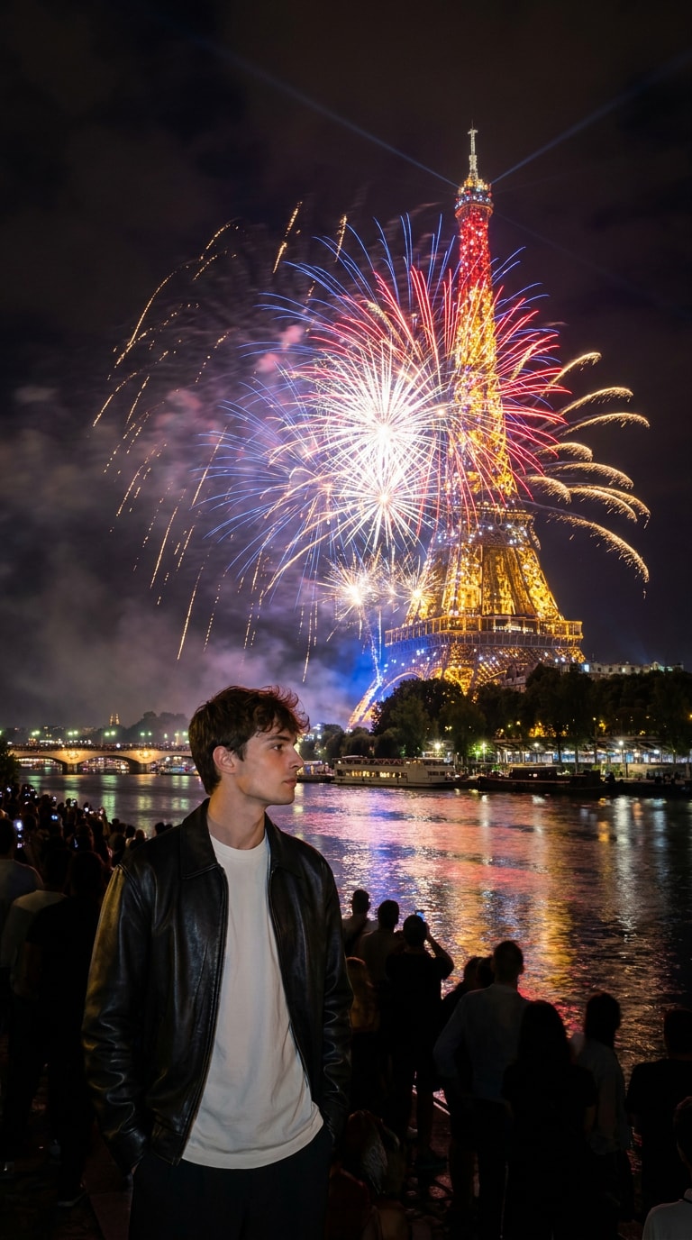 French tricolor wallpaper prompt example