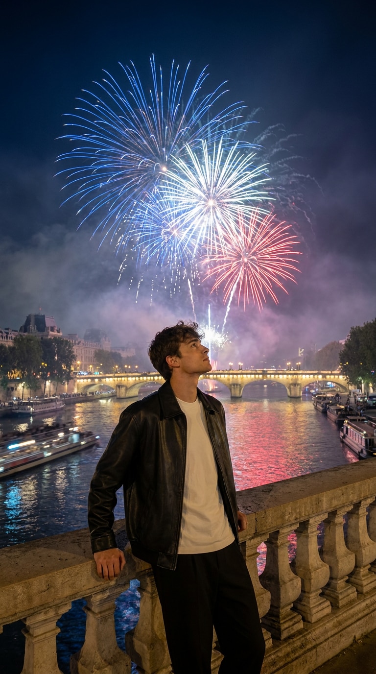 Eiffel Tower Bastille Day prompt example