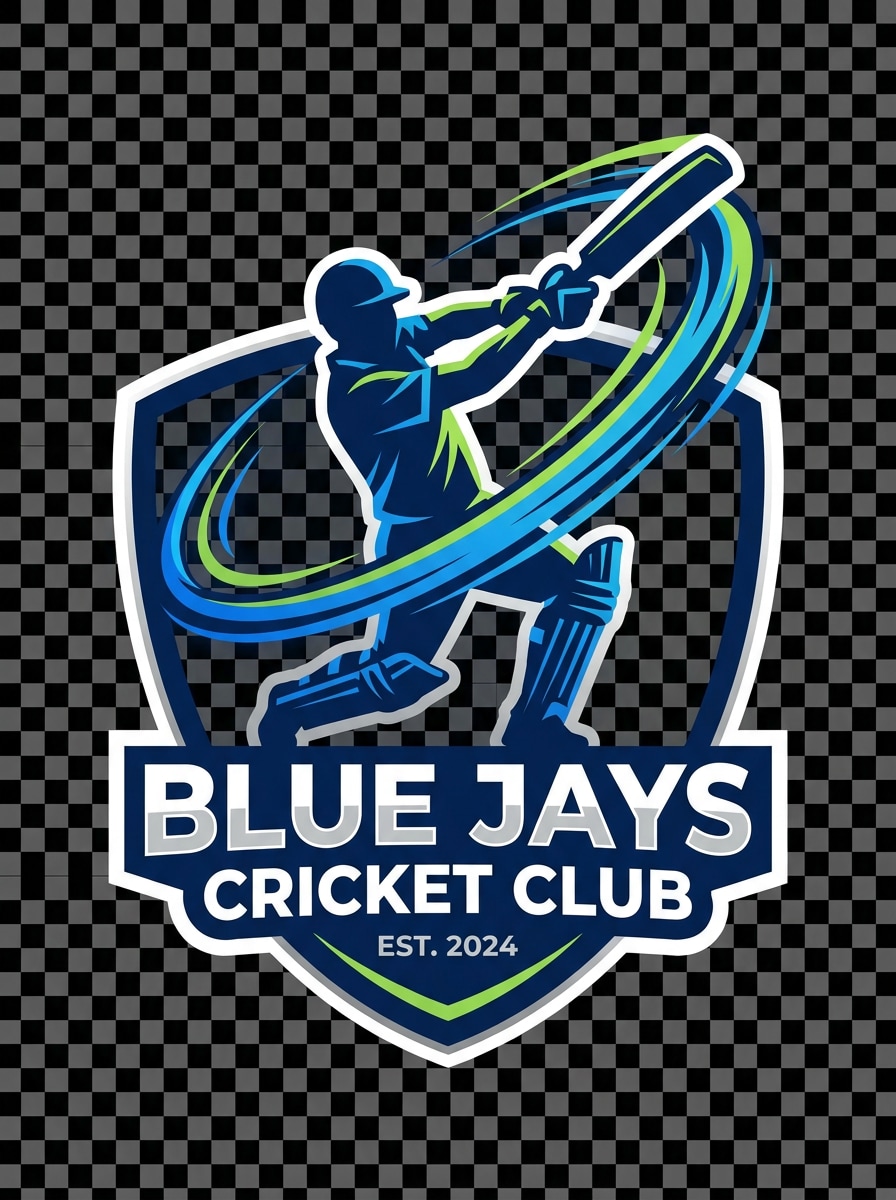 Batsman Silhouette Action Logo