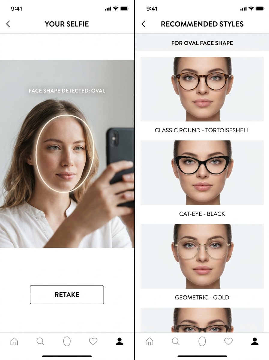 Before and After Glasses Match