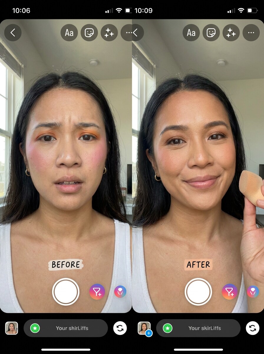 Before After Makeup Upgrade
