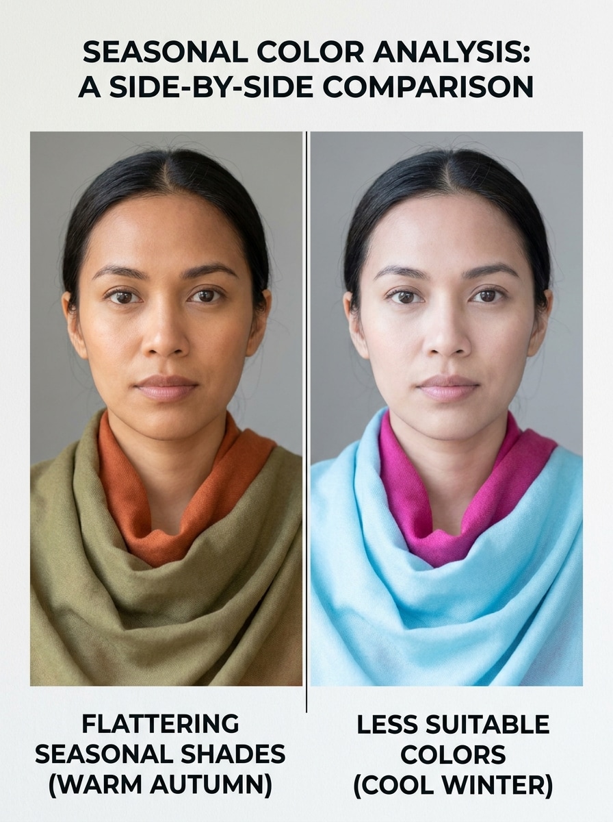 Before-and-After Color Draping