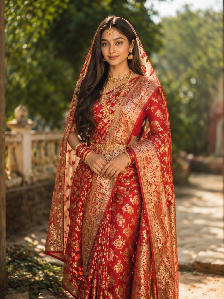 Outdoor Bengali Bridal Photoshoot
