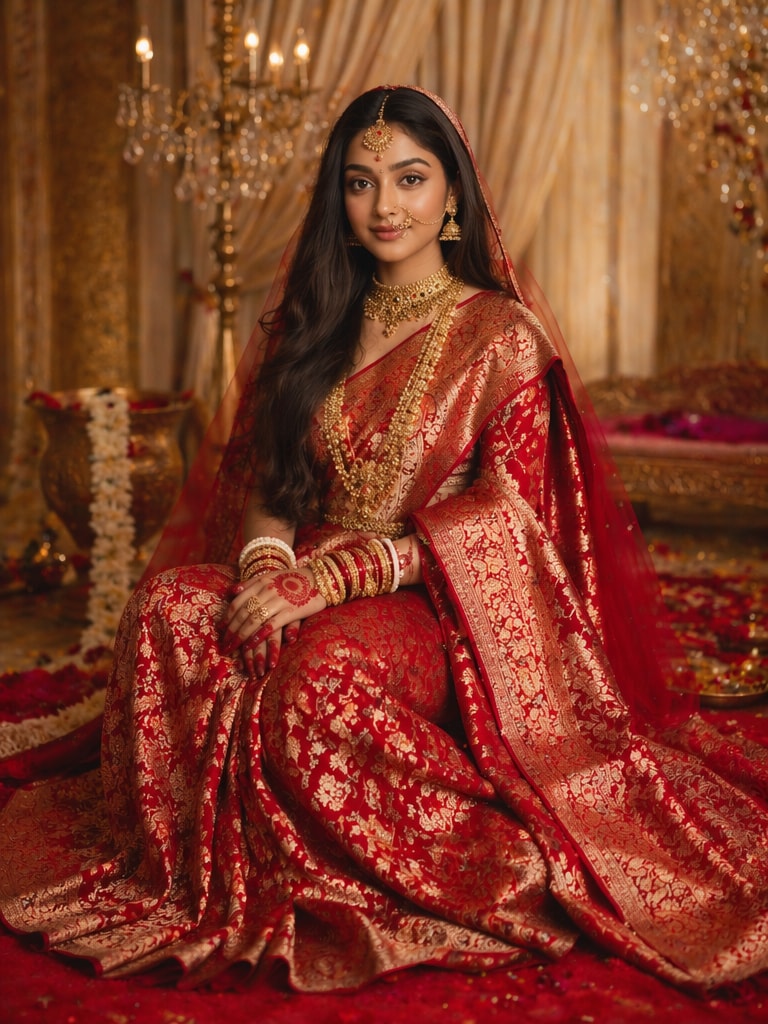 Elegant Sitting Bengali Bride