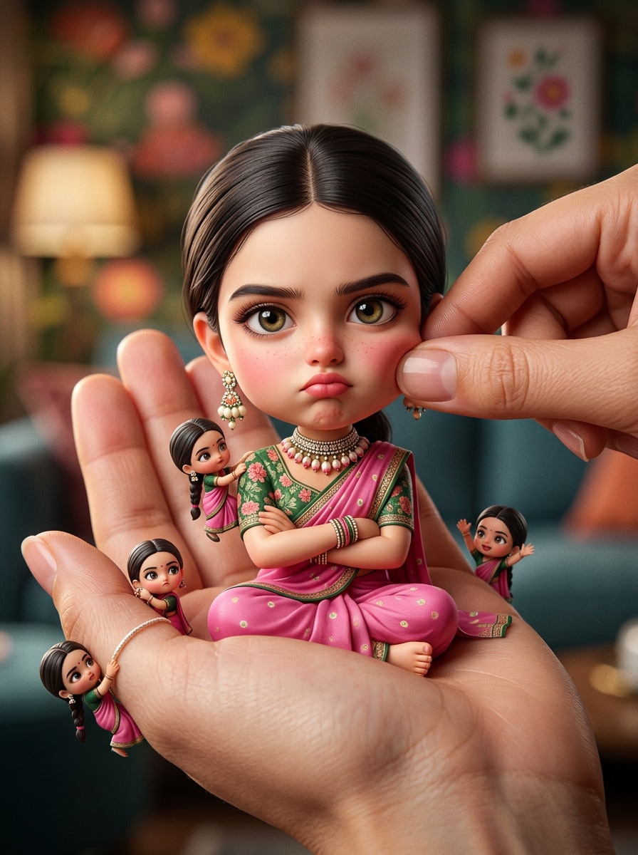 Room Scene Big Head Miniature Portrait - Multiple Versions
