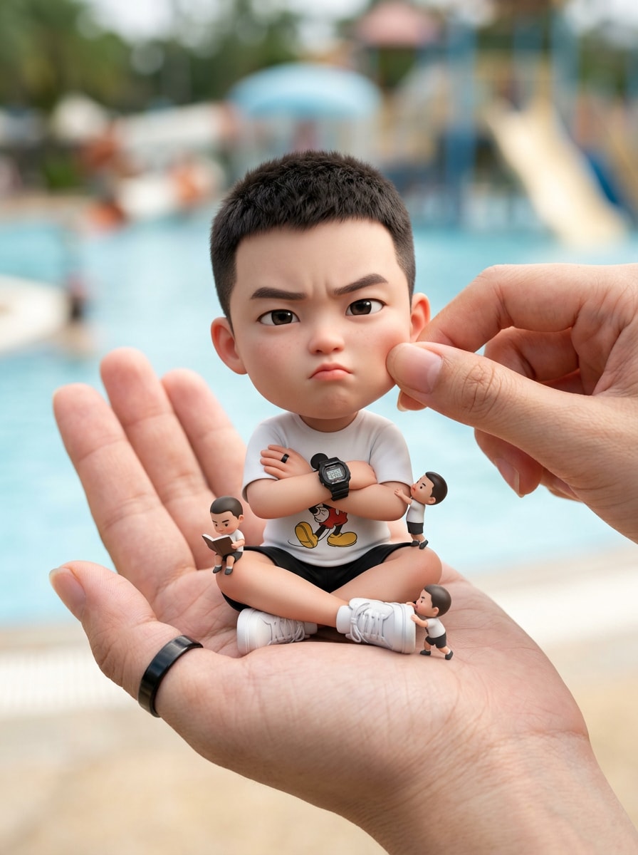 Professional Big Head Chibi - Water Park Storytelling