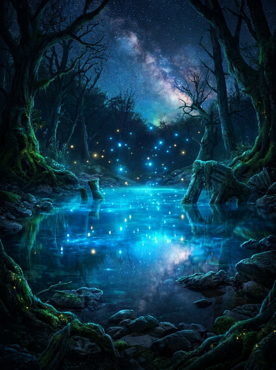 Bioluminescent Fantasy Lake