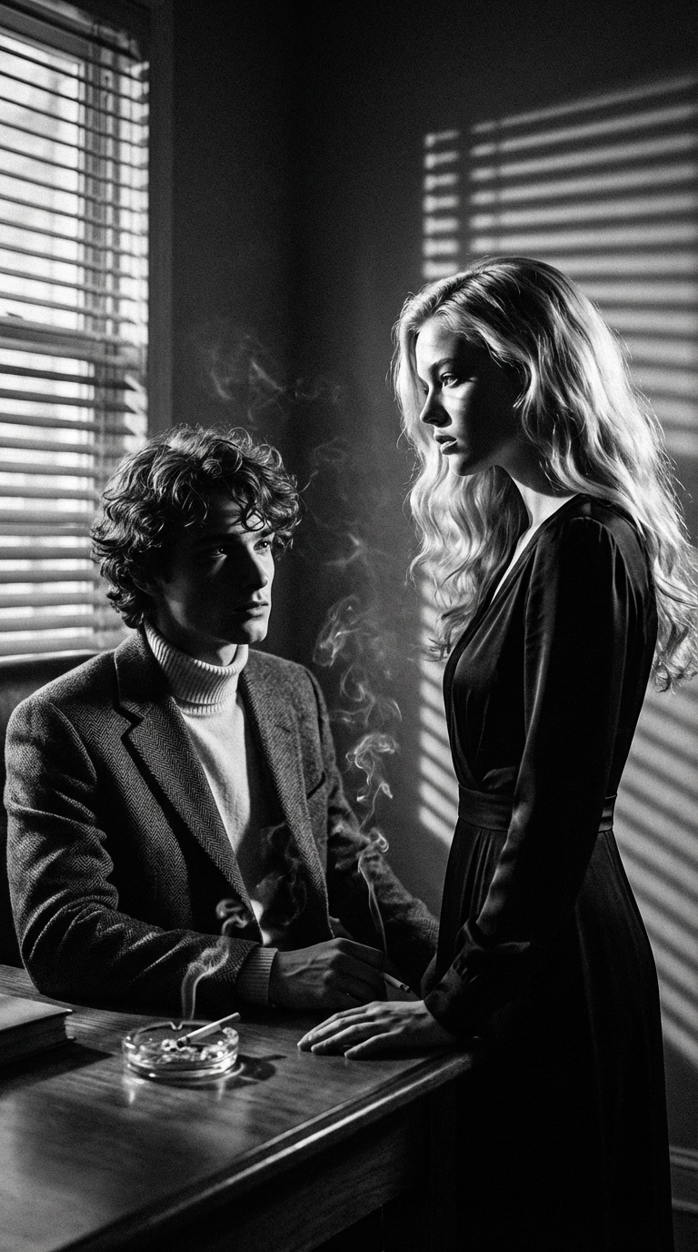 AI black and white couple photo