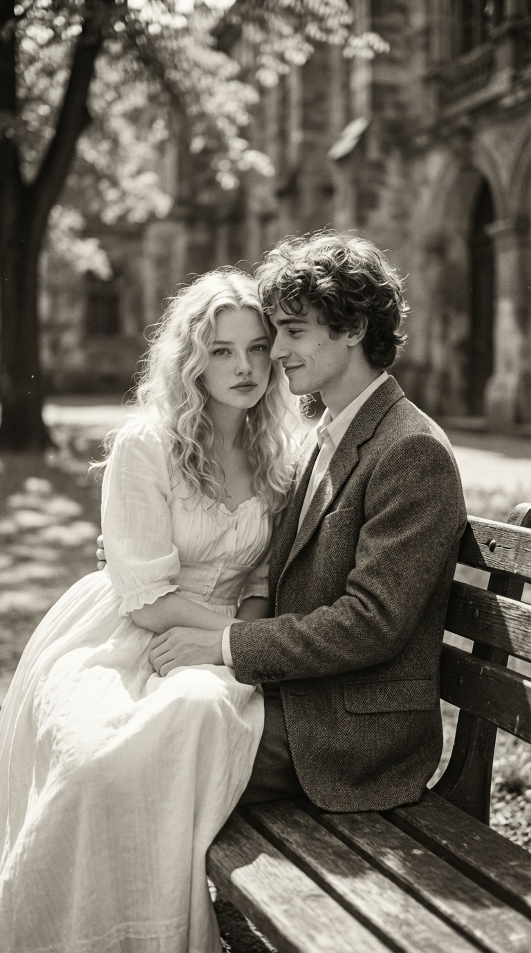 AI black and white couple photo