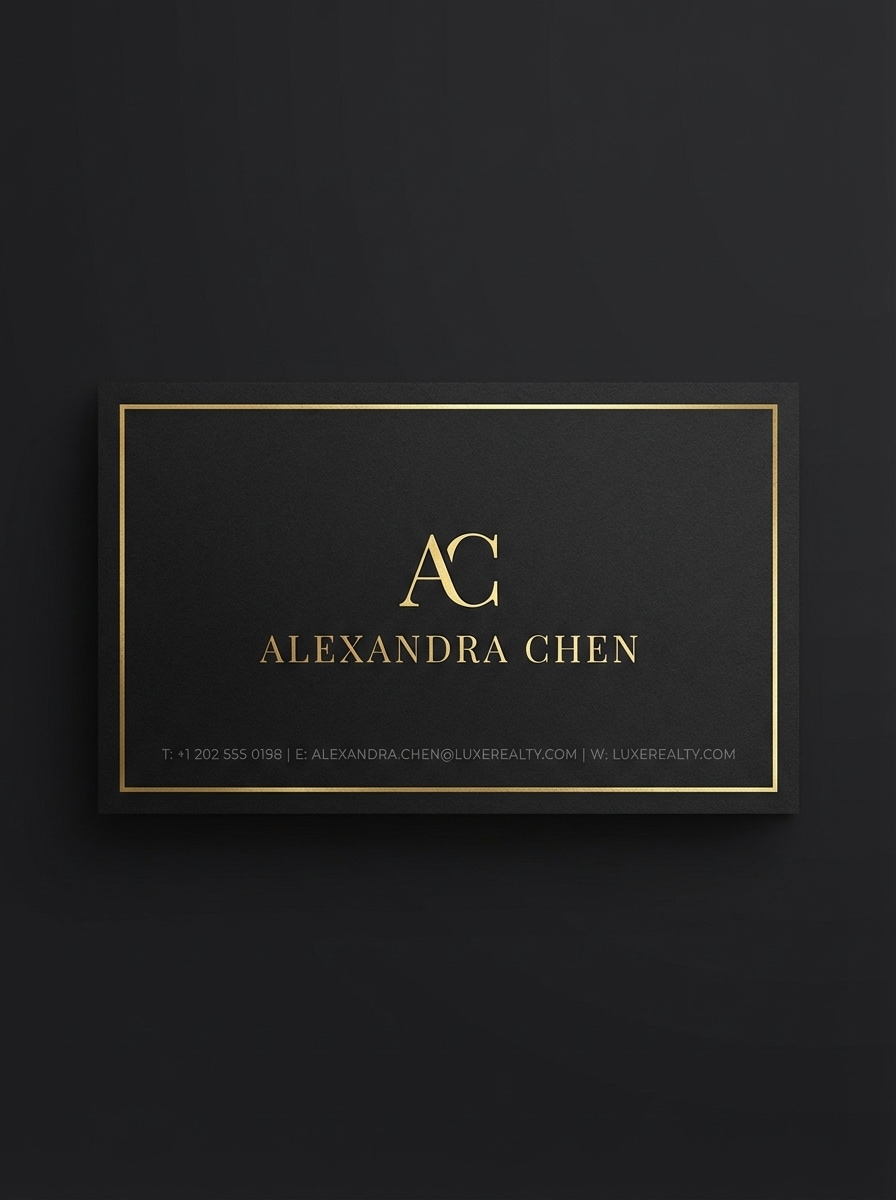 Black & Gold Foil Look