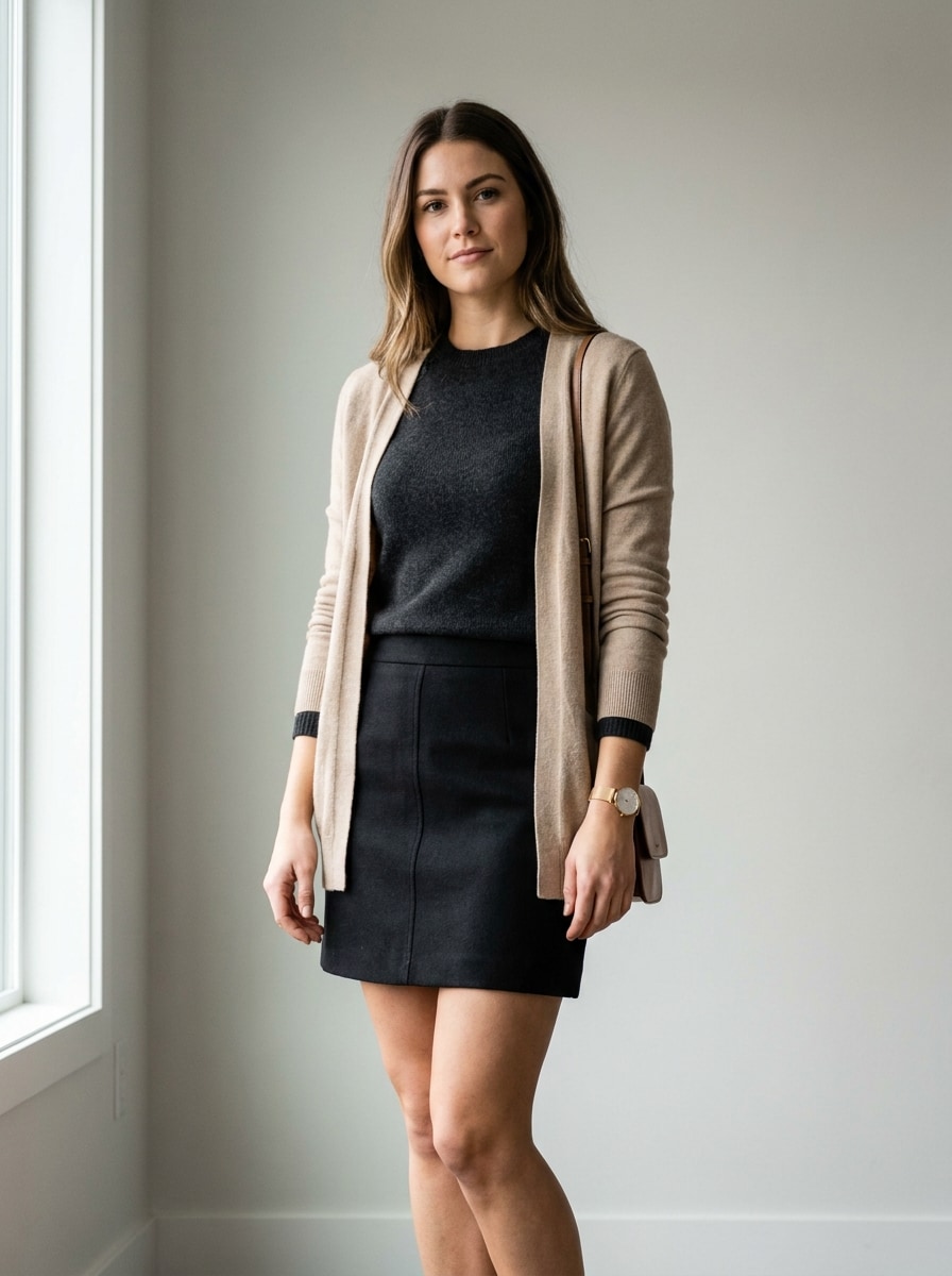 Miniskirt try on haul style