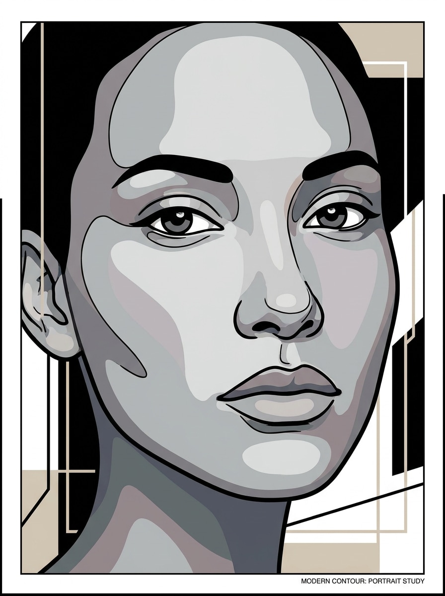 Black Outline Portrait