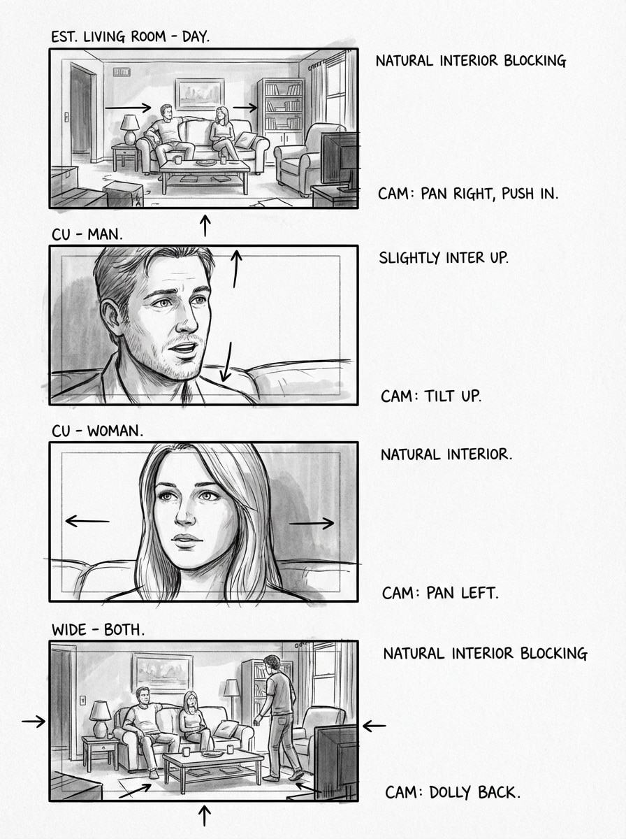 Black-and-White Director Sketch