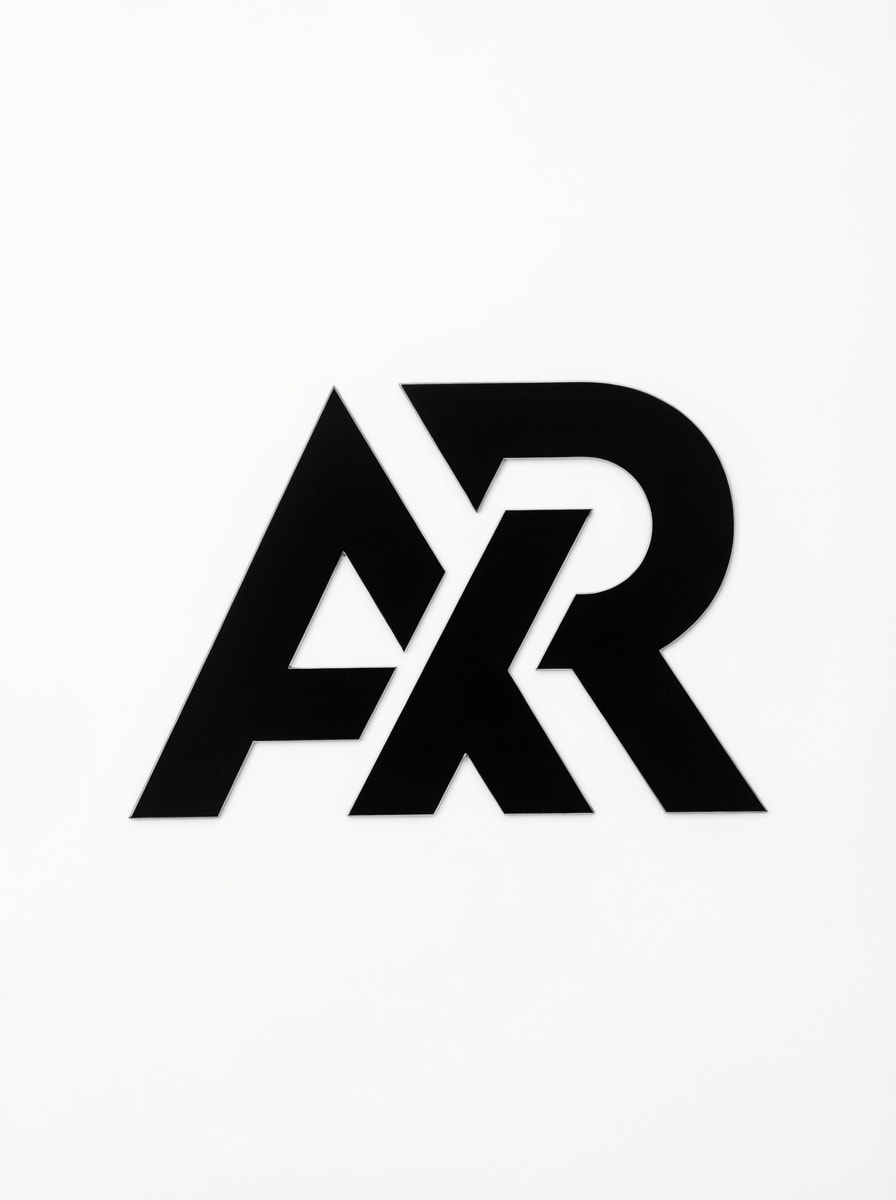 Black White Geometric Monogram