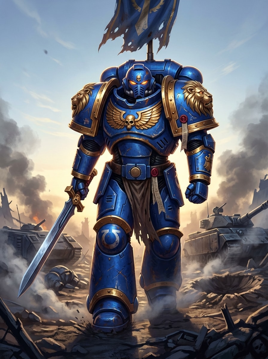 Blue Gold Heroic Marine