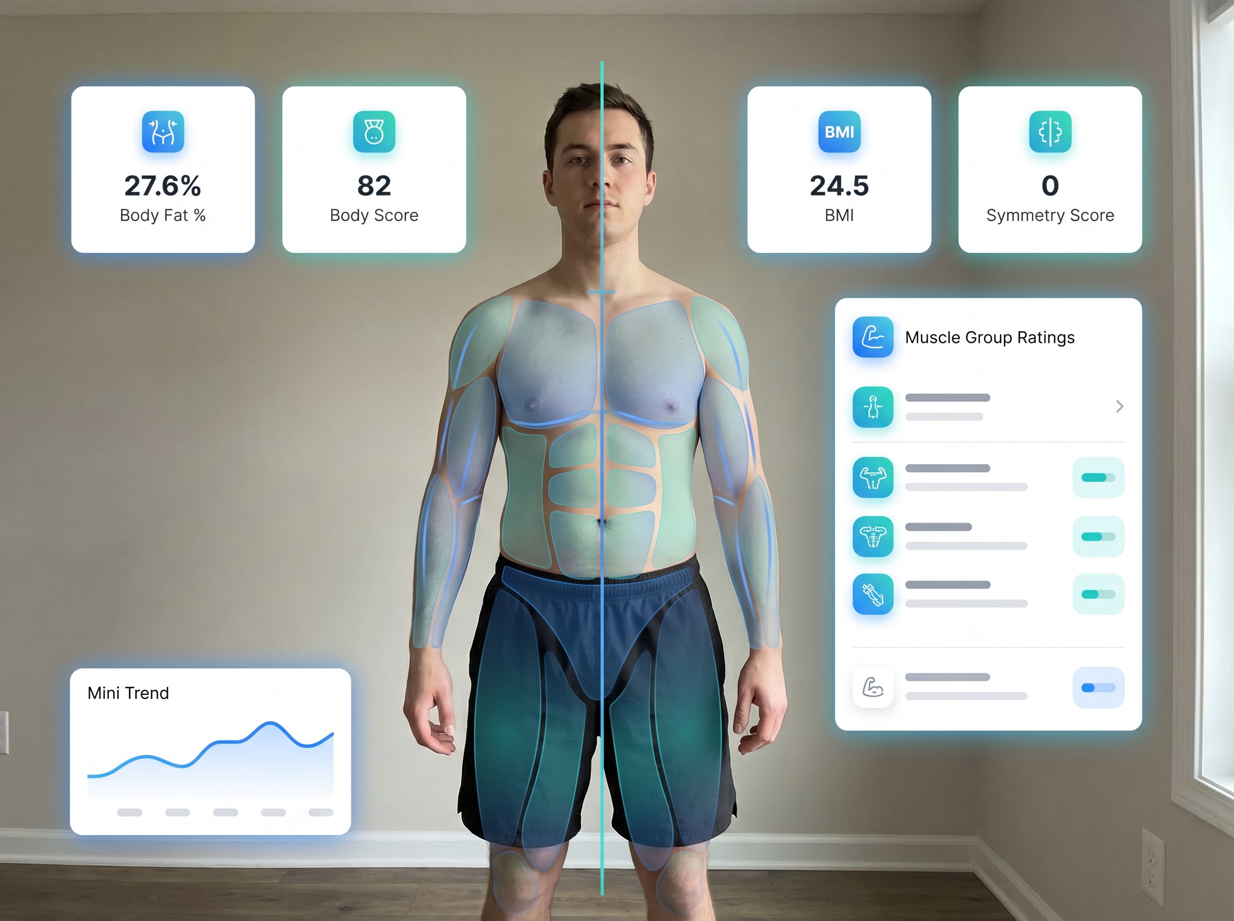 Original photo before AI analysis for AI Body Fat Estimate Scan