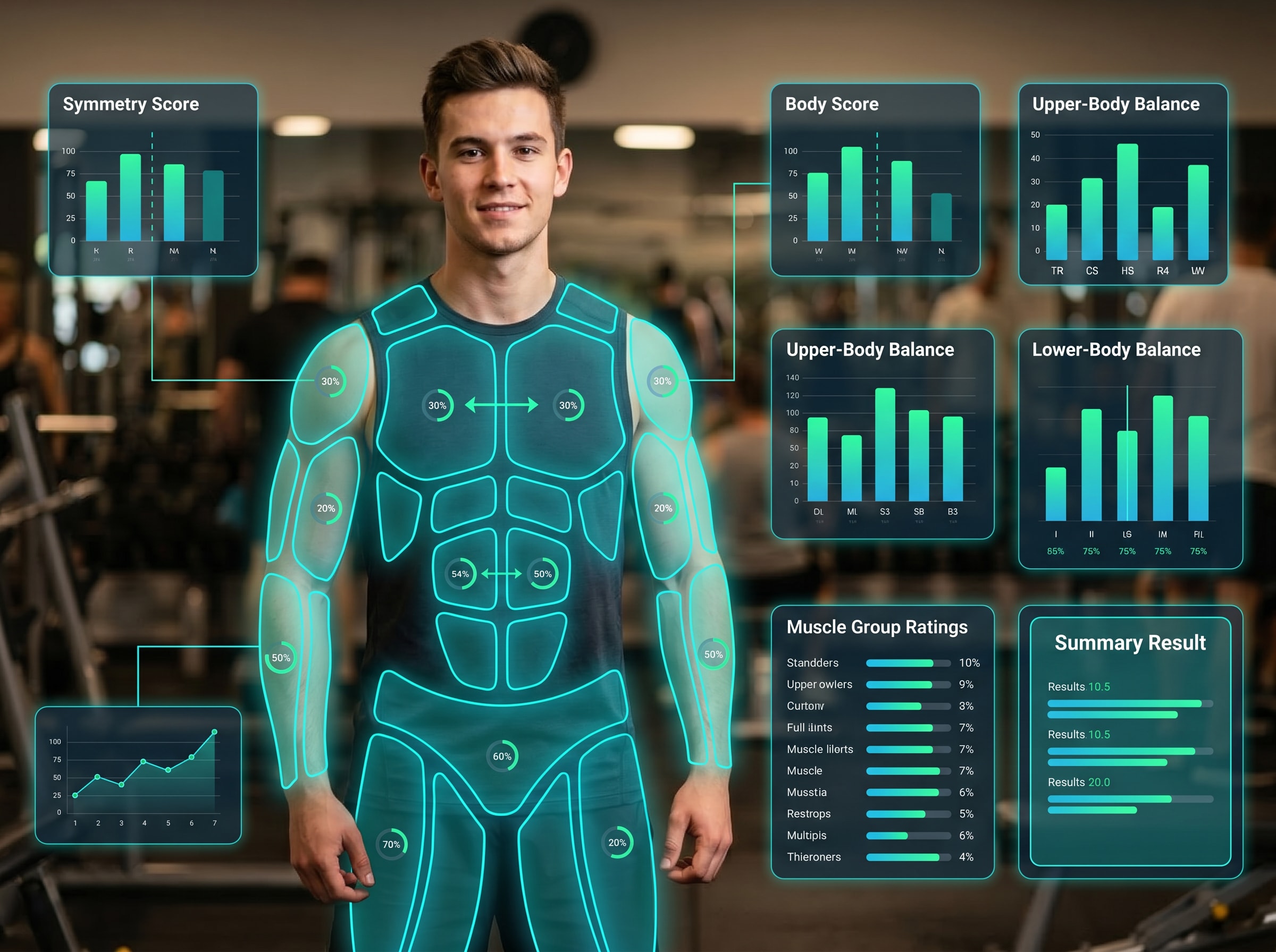 Original photo before AI analysis for Muscle Symmetry Score