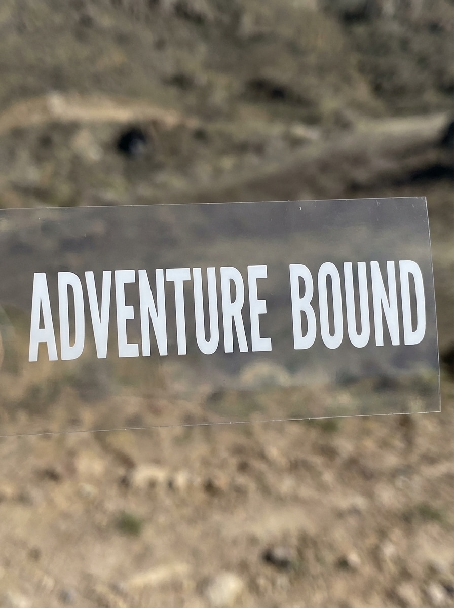 Bold Typographic Car Window Decal