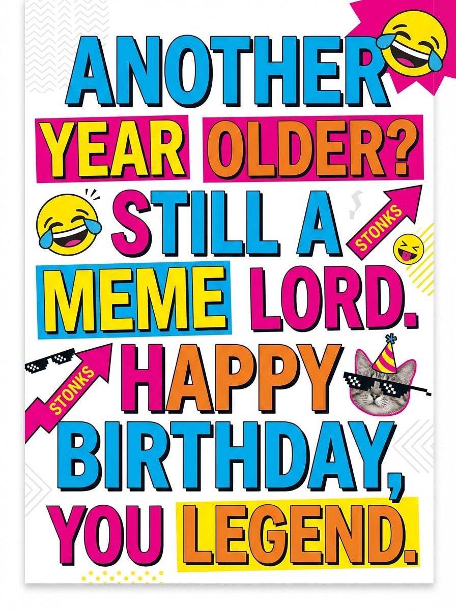 Bold Typography Meme Card