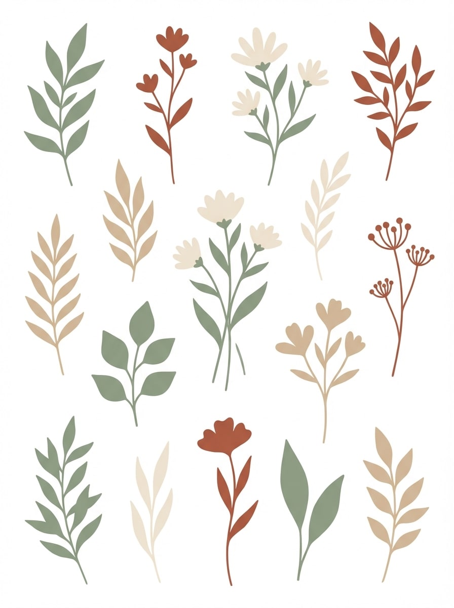 Botanical Minimal Clipart