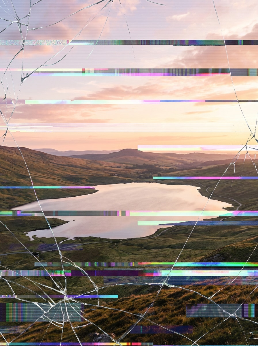 Broken Screen Landscape