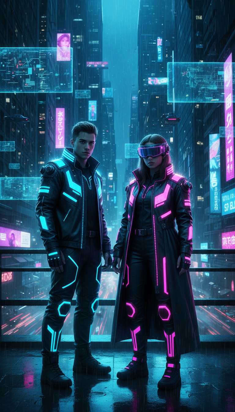 Brother and Sister Futuristic Cyber Duo preview