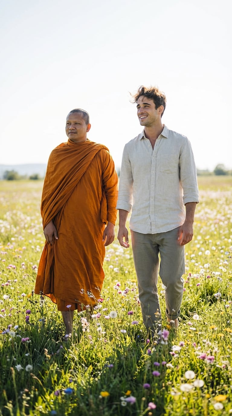 Spring Meadow Nature Buddha AI Prompt