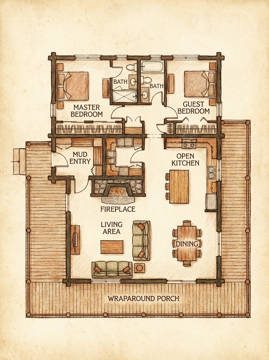 Cabin House Plan