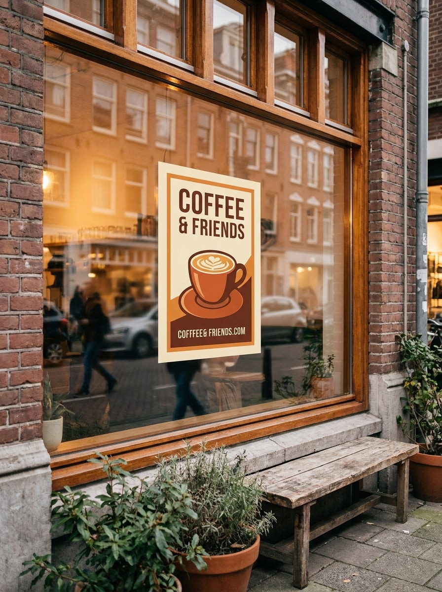 Café Window Poster