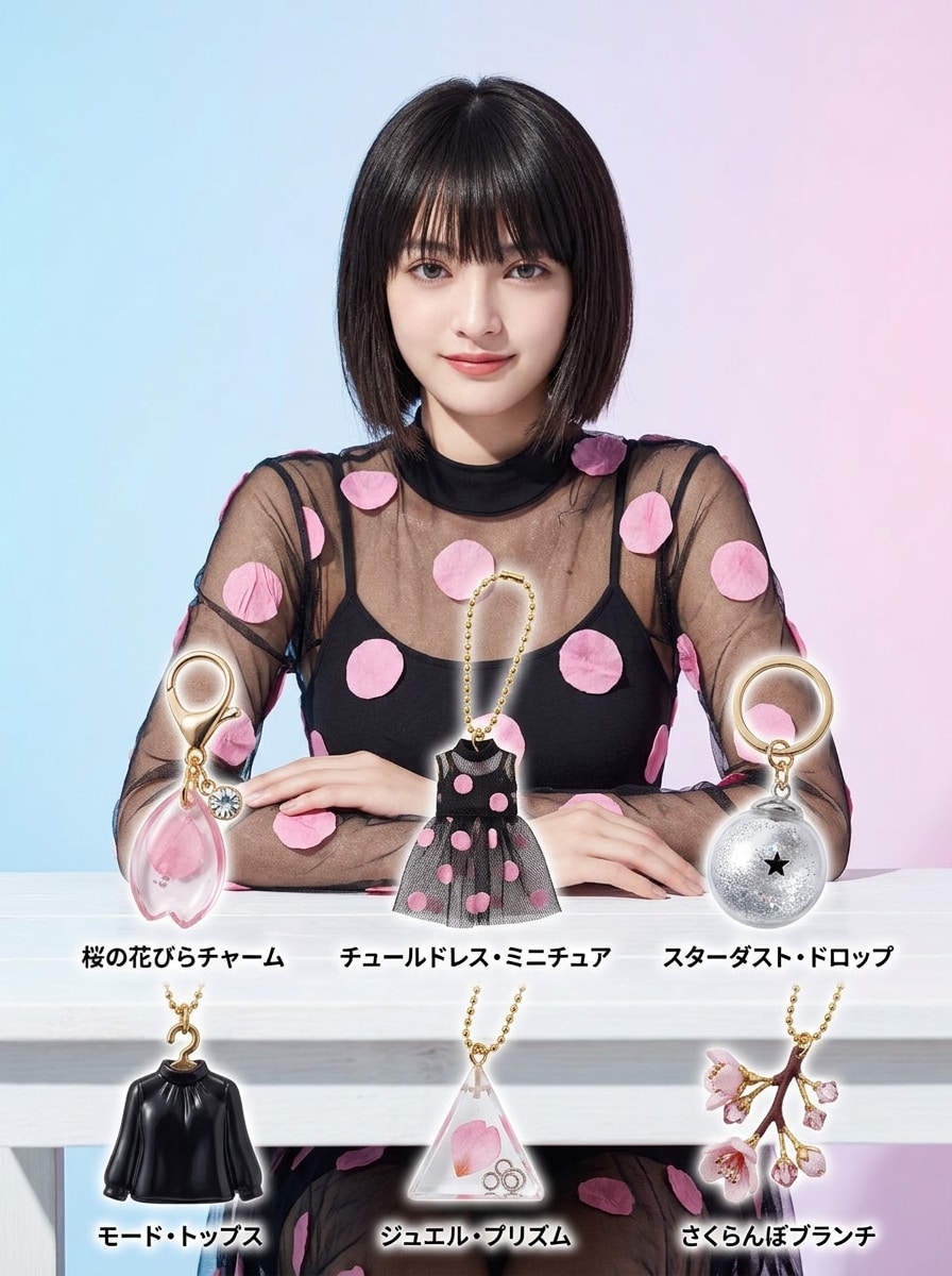 キーホルダーとチャームの広告