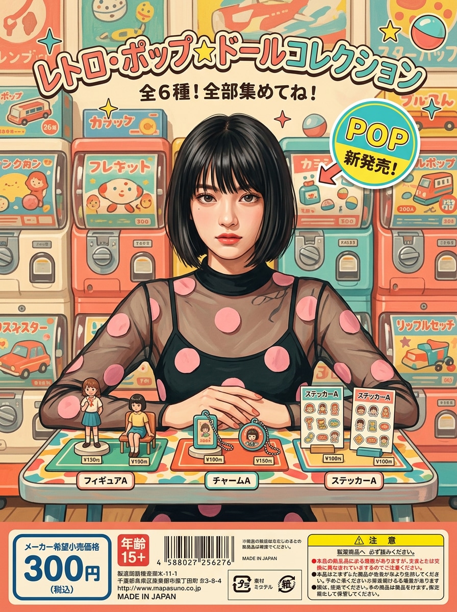 レトロなカプセルトイ広告