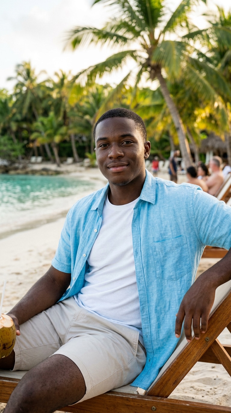 Luxury Caribbean Resort AI Image