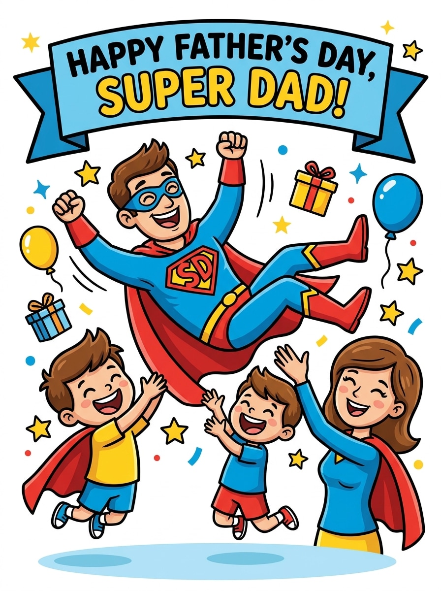 Cartoon Dad Hero