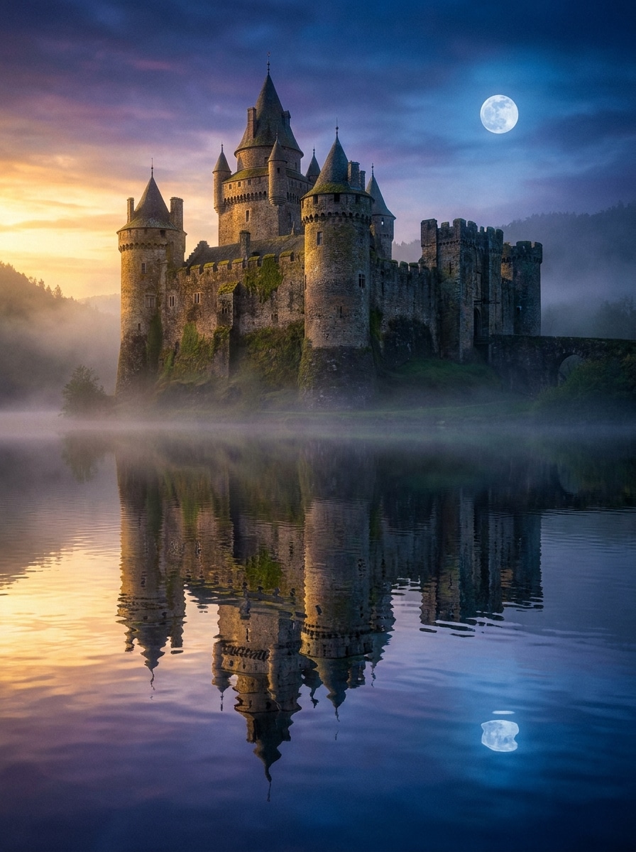 Castle Reflection Fantasy