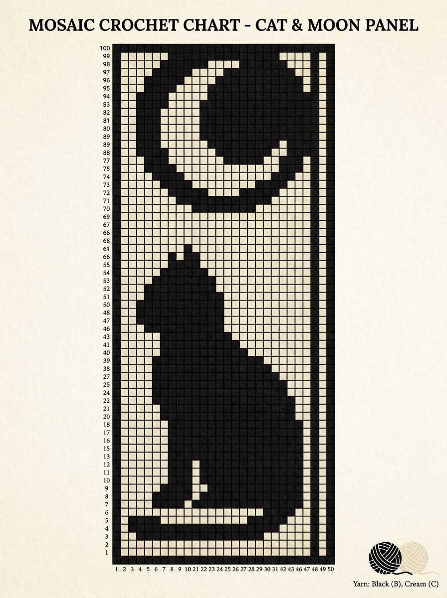 Cat Silhouette Blanket Panel