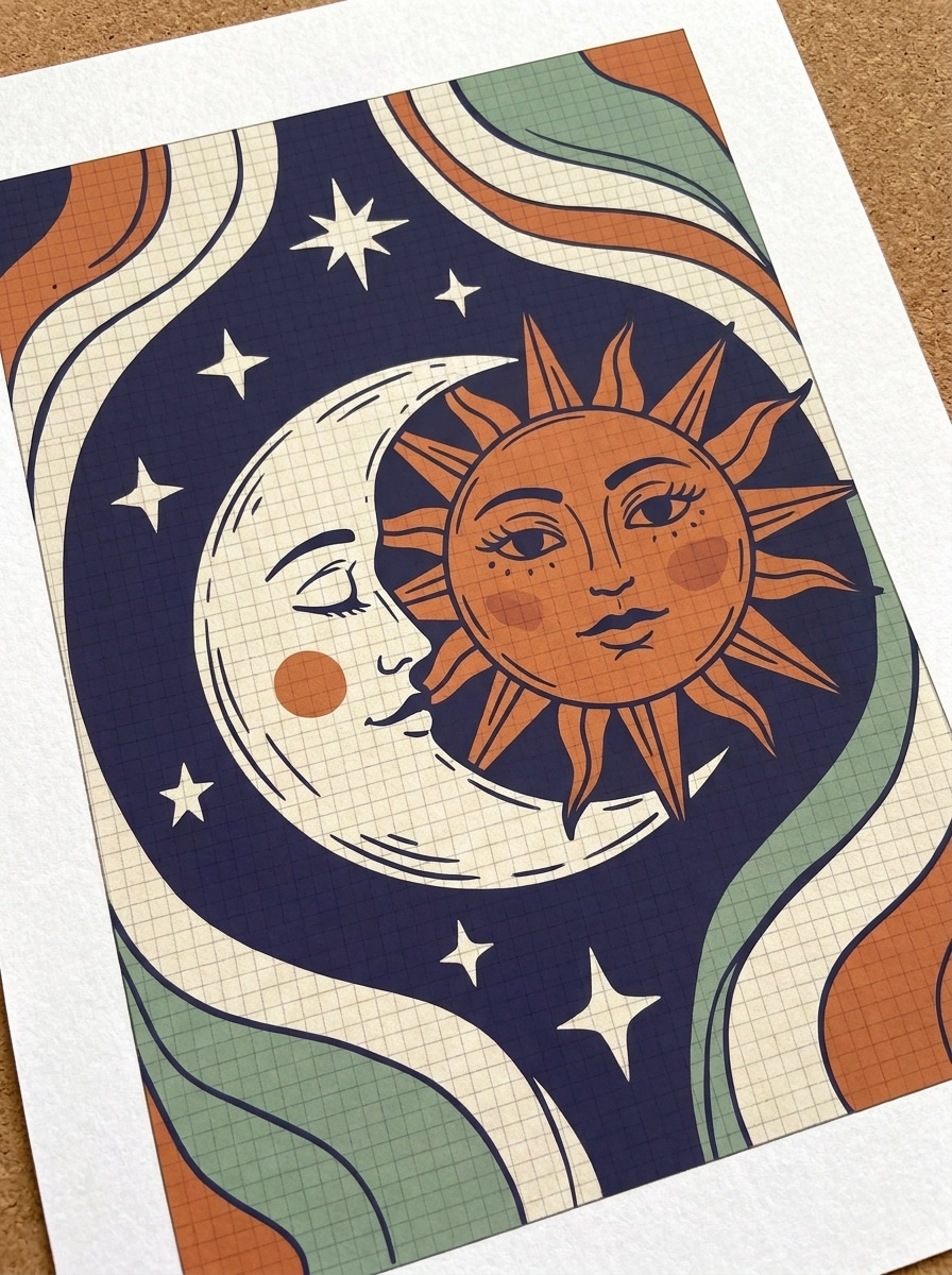 Celestial Sun and Moon Chart