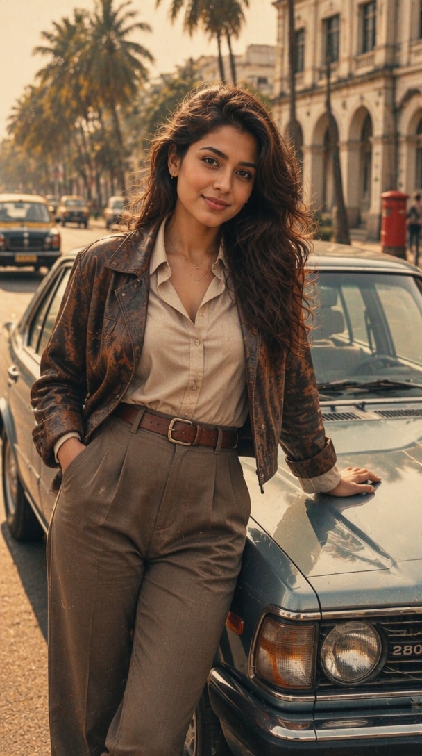 1980s Bollywood inspired AI portrait after ChatGPT 80s photo prompt