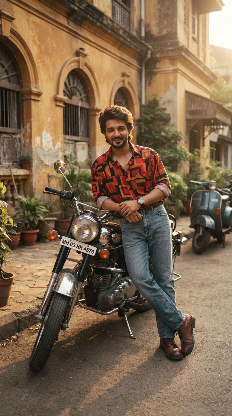 After result for 80s Motorcycle Hero Photo Prompt