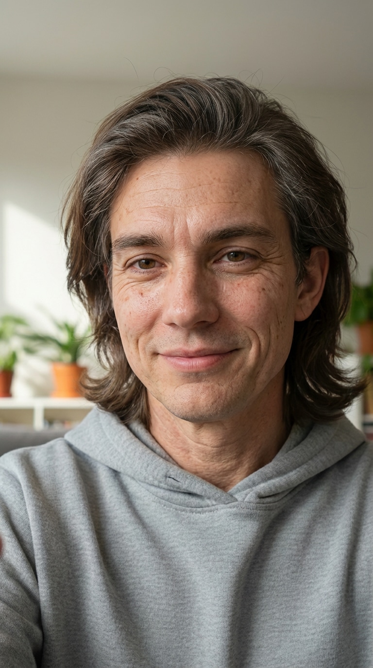 After close-up selfie age progression result