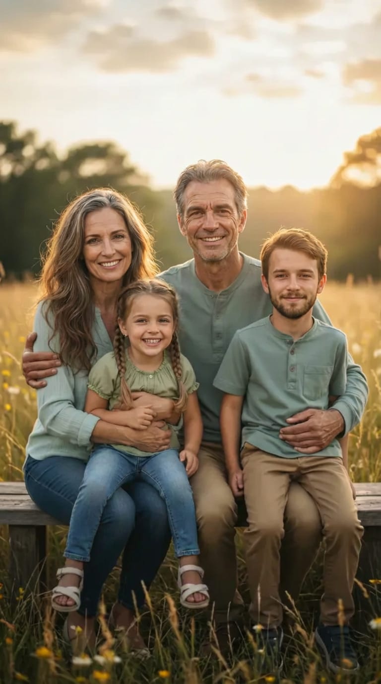 After multi-generation family age progression result