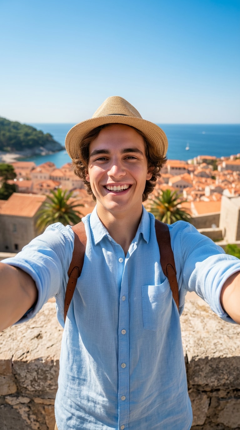 Before professional headshot age progression example