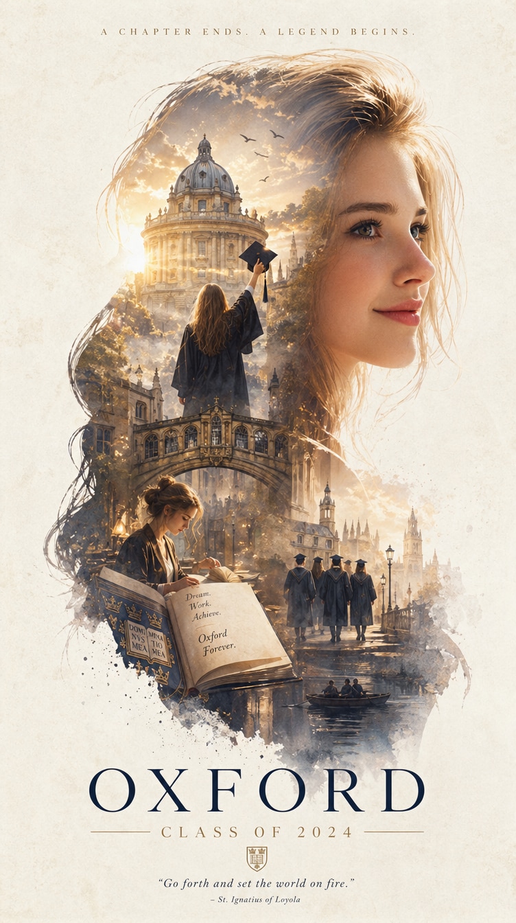 oxford graduation poster style