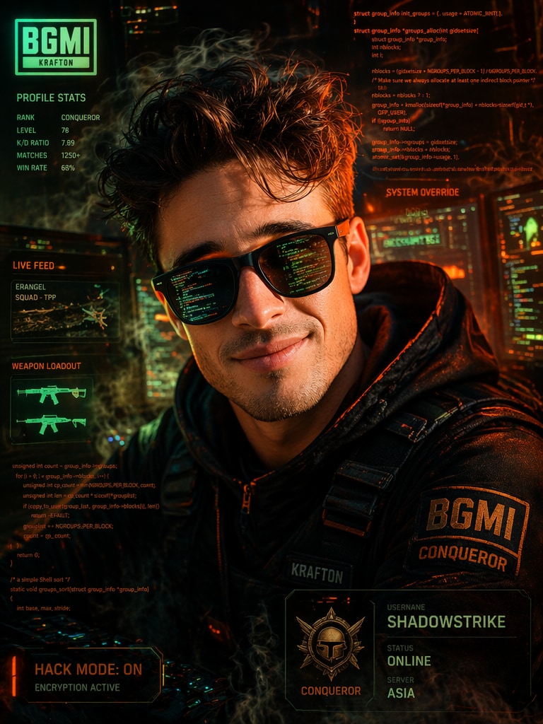 Hacker Room Gamer ChatGPT BGMI Profile Prompt