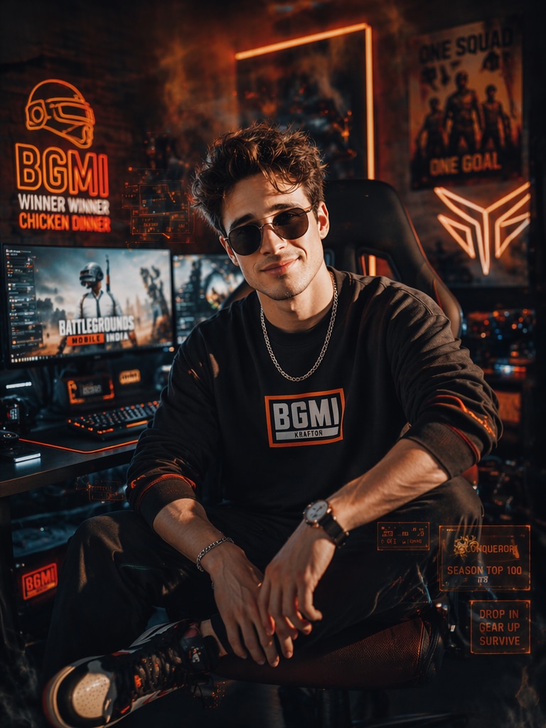 Gaming Room Neon King ChatGPT BGMI Profile Prompt
