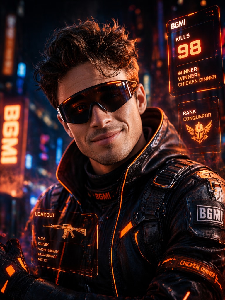 Dark Neon Assassin ChatGPT BGMI Profile Prompt